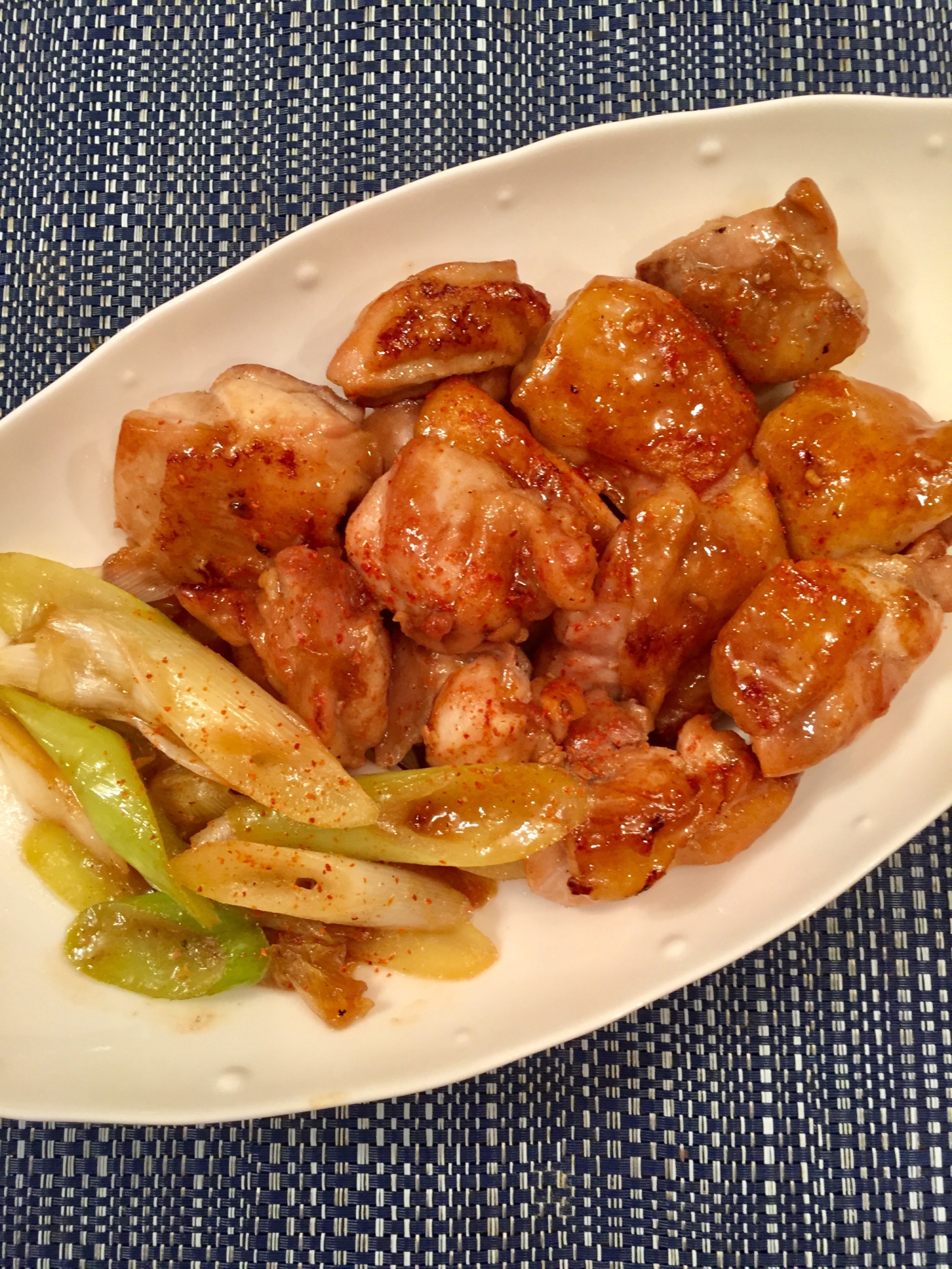 鳥の照り焼き串なし焼き鳥風