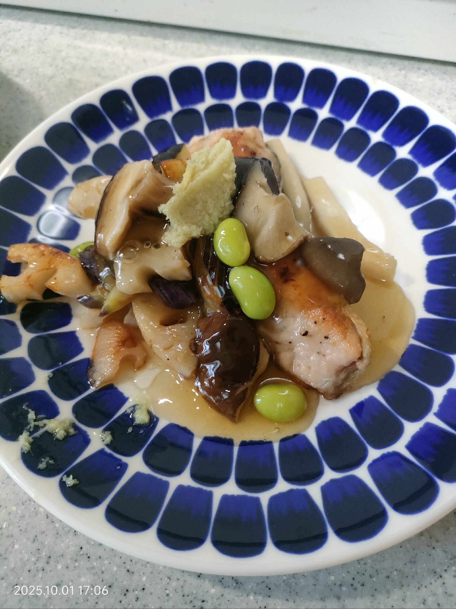 鮭の野菜キノコあんかけ