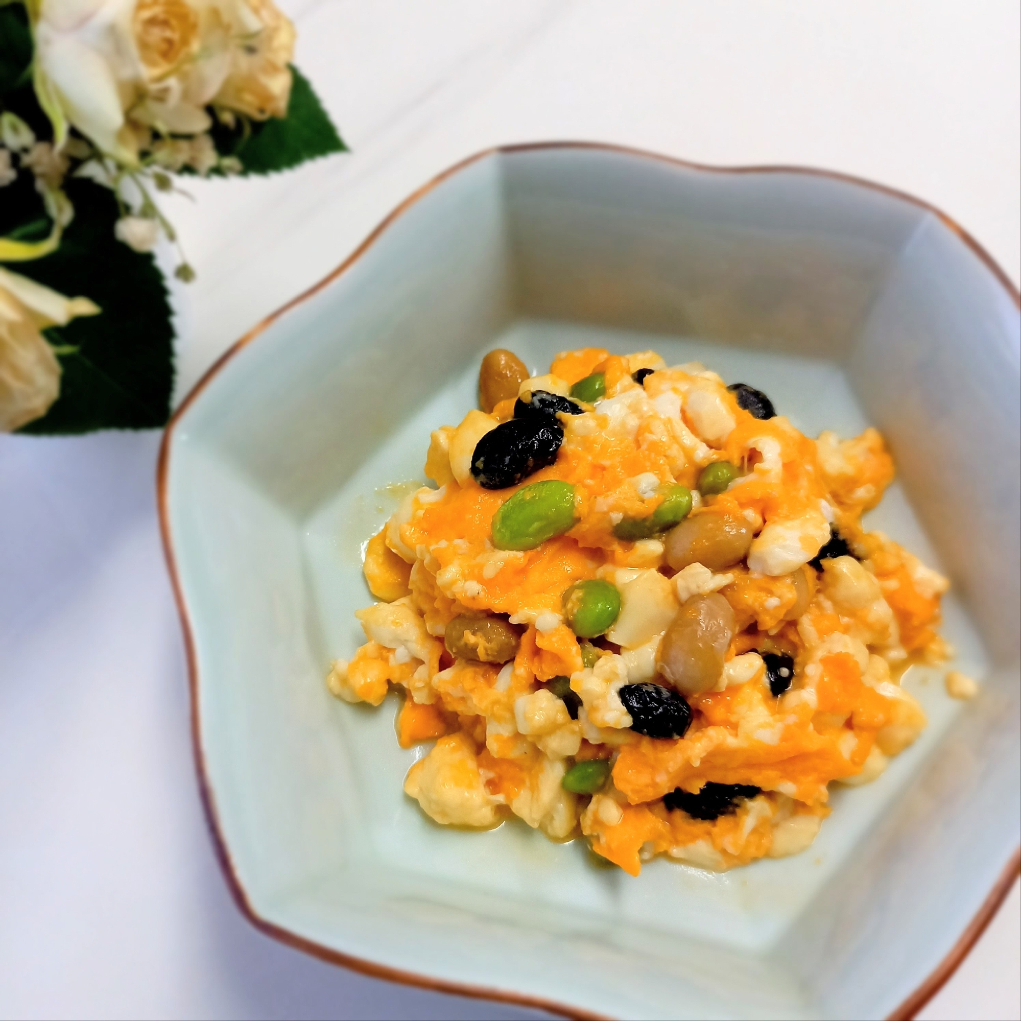 豆活しましょ☘ヘルシーお豆スクランブルエッグꕤ୭*