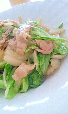 豚バラ肉と野菜のブイヨン炒め
