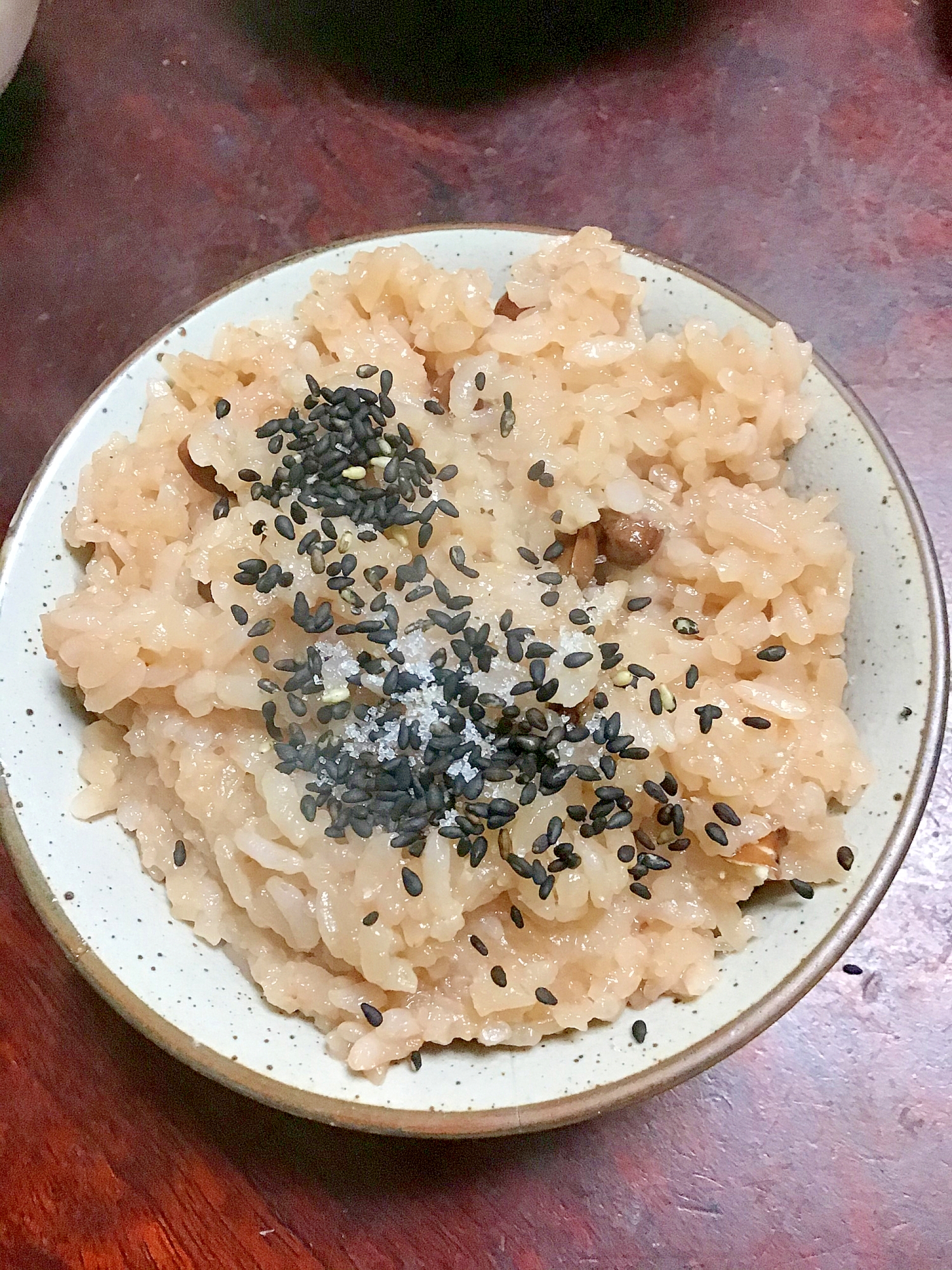 モチ米とササゲのお赤飯。
