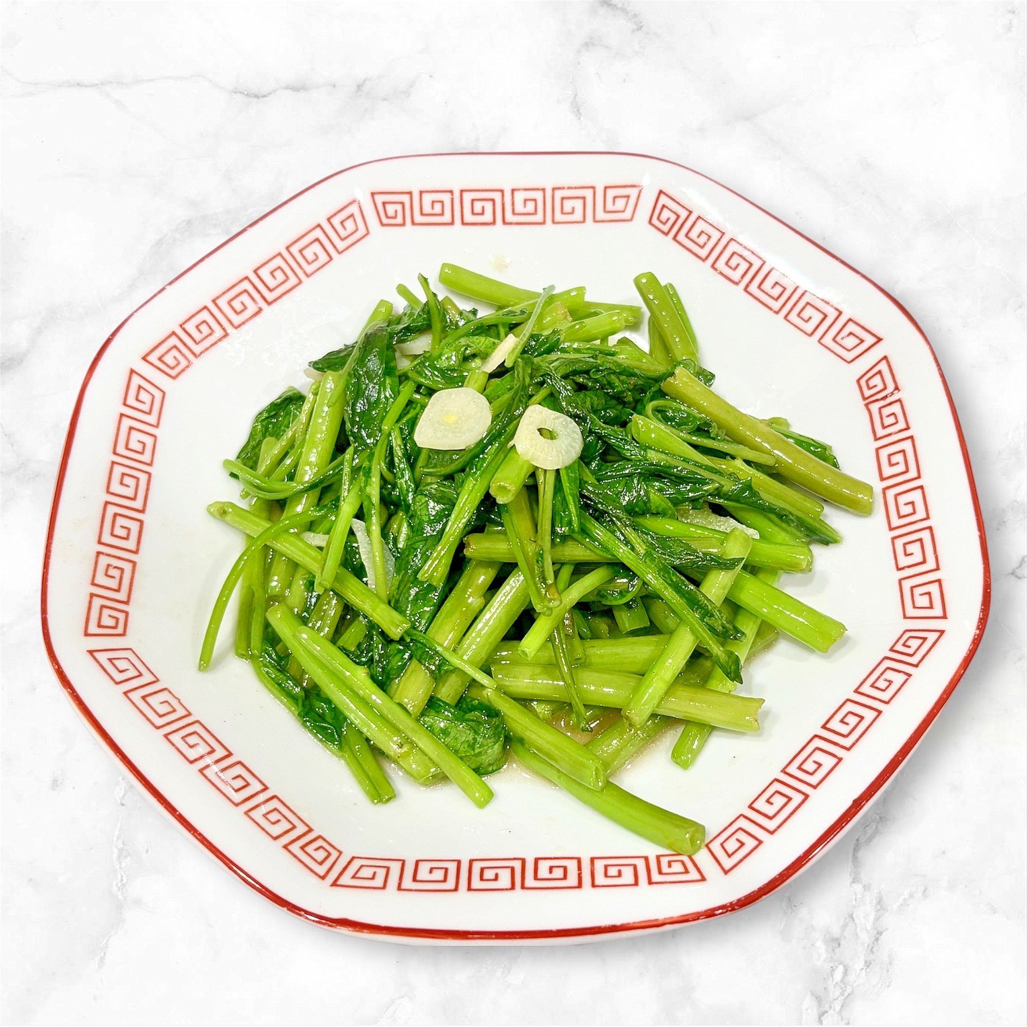 にんにくと空芯菜の中華炒め