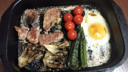 ガーリック風味の目玉焼き