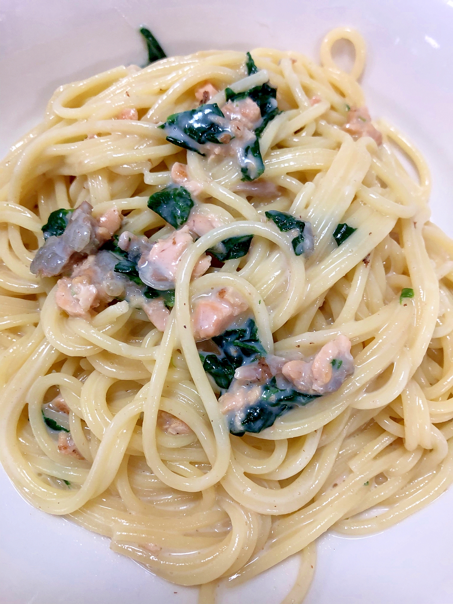 幼児食 親子で鮭のほうれん草パスタ レシピ 作り方 By Hamumisan 楽天レシピ 幼児食 親子で鮭のほうれん草パスタ レシピ 作り方 By Hamumisan 楽天レシピ