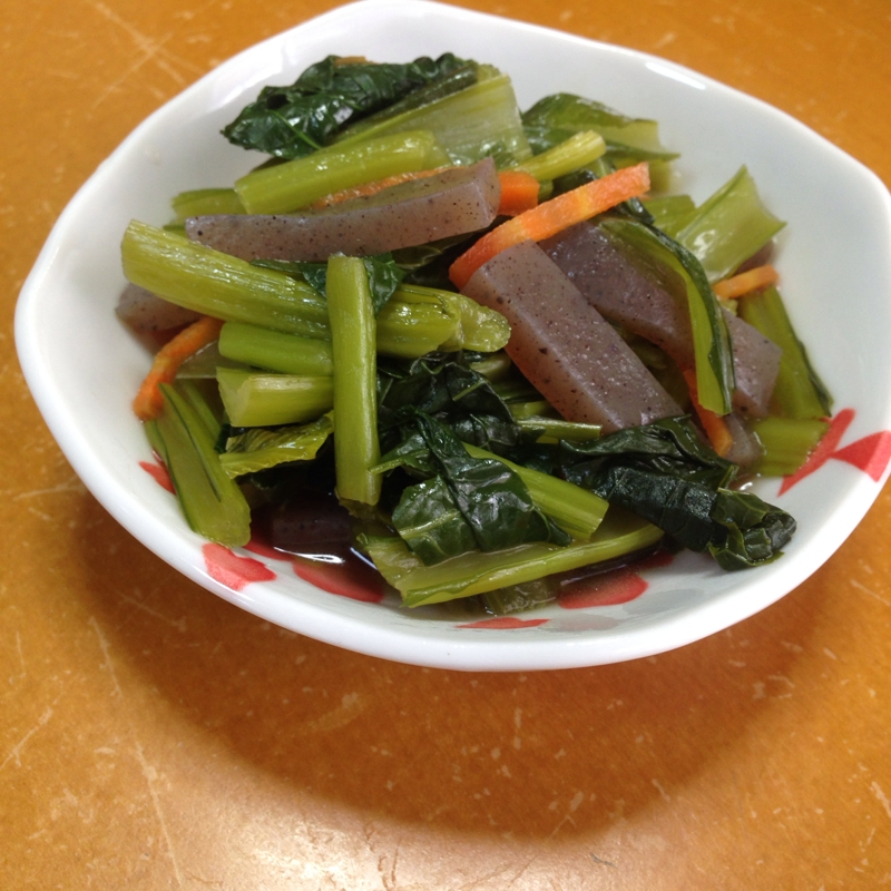 小松菜とこんにゃくの麺つゆ煮(*^^*)★