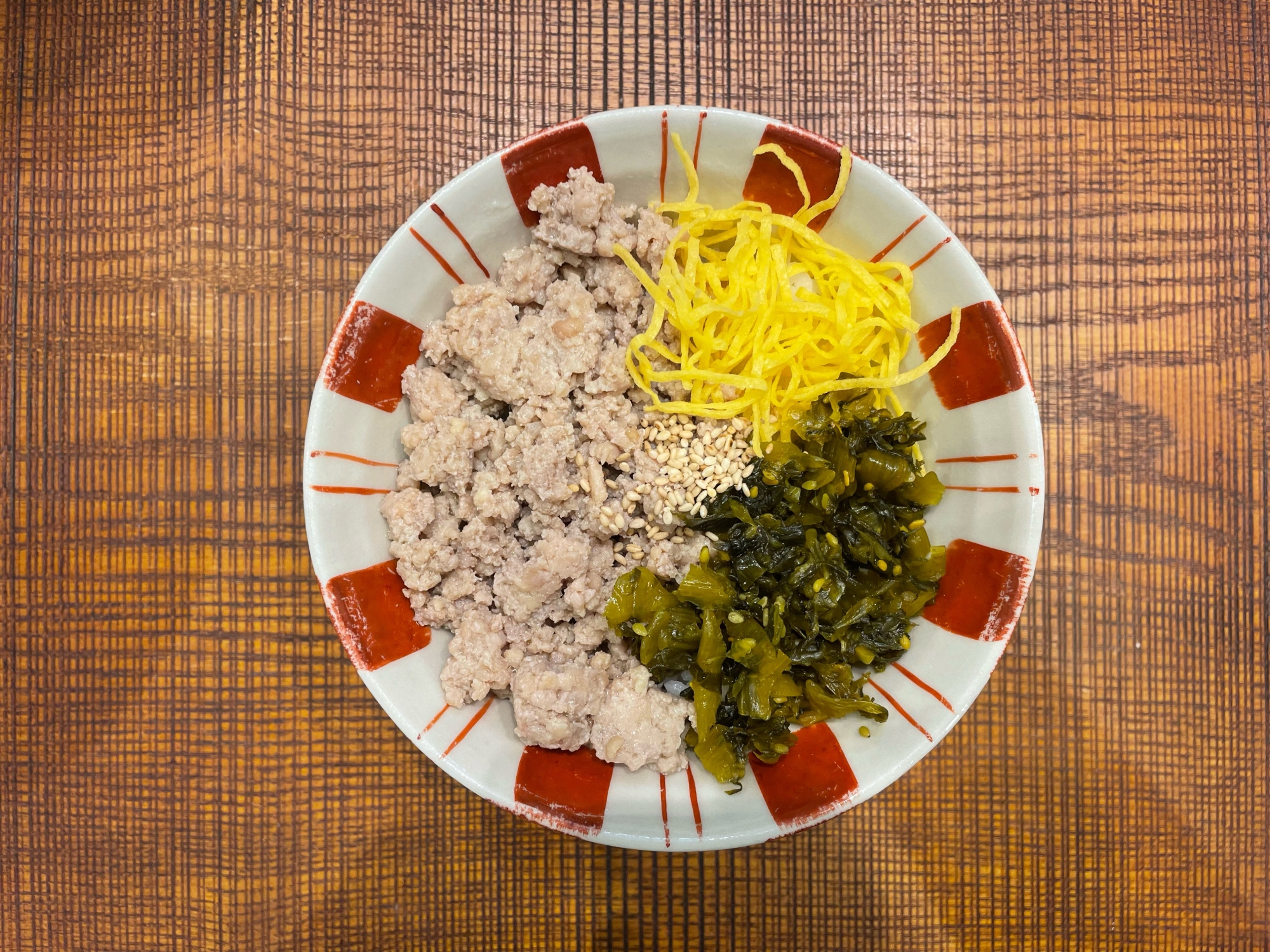 1人分量！高菜そぼろ丼