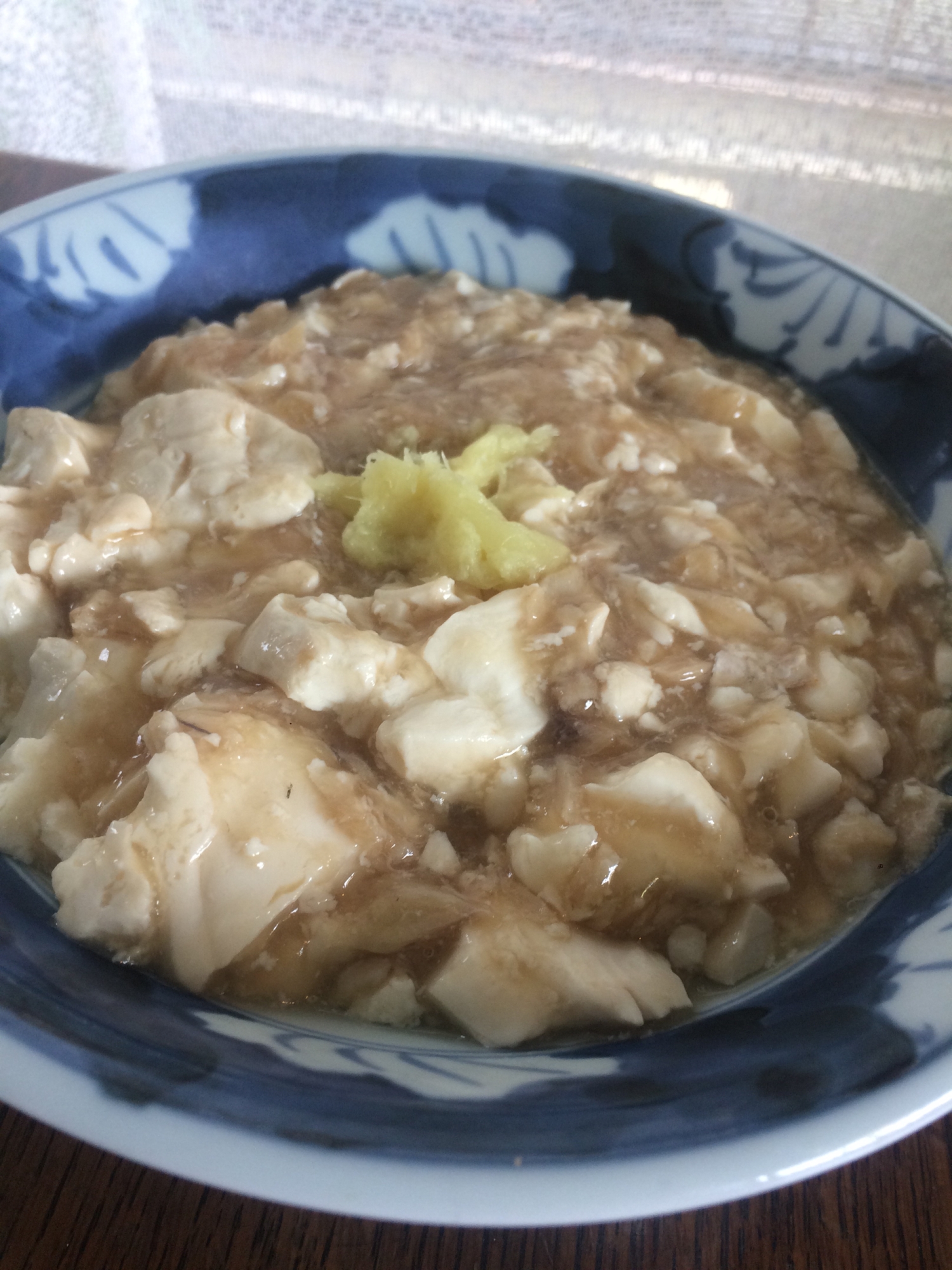 鯛のアラと、豆腐の、あんかけ