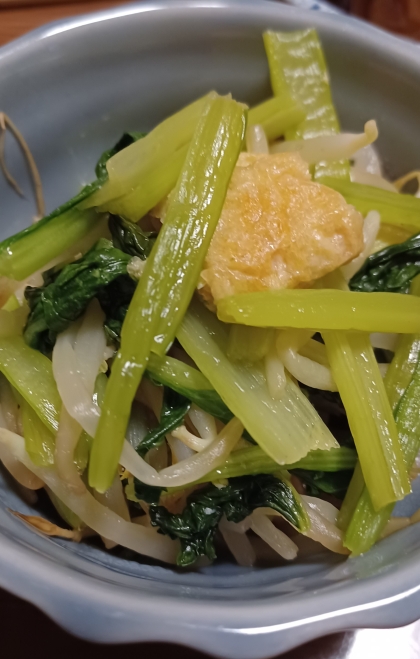 ごま油が香る♪小松菜と油揚げのお浸し♪