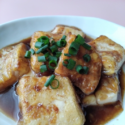 お豆腐が、食べごたえのある美味しいおかずに変身して嬉しかったです！
たれも美味しかったです♪
素敵なレシピを教えて下さって、ありがとうございました(^-^)