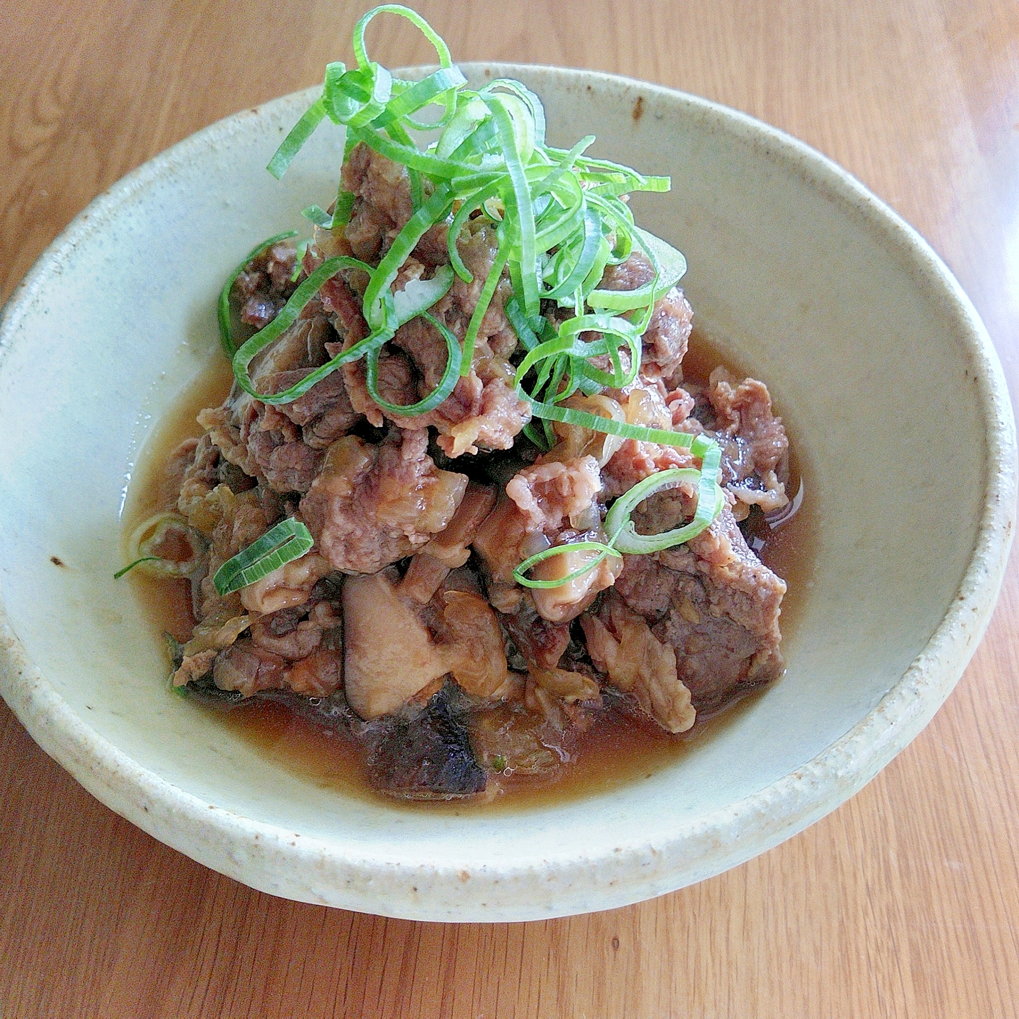 【圧力鍋】牛肉のしぐれ煮(玉葱と椎茸入り)