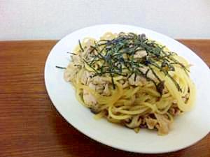 豚肉としめじの和風パスタ