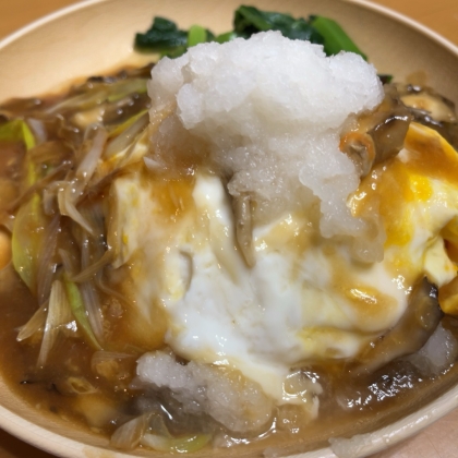 残りの炊き込みご飯で和風オムライス