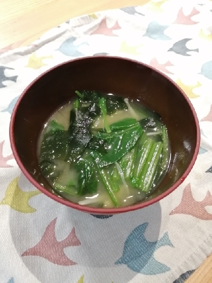 ほうれん草とワカメ☆お味噌汁