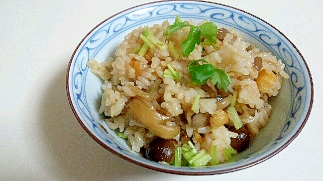 きのこバターの混ぜご飯