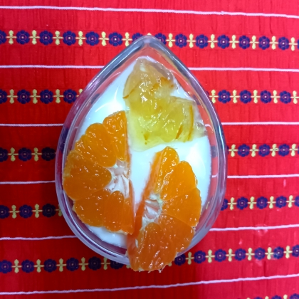 今日のヨーグルト♡柑橘 みかんネーブル柚子ジャム
