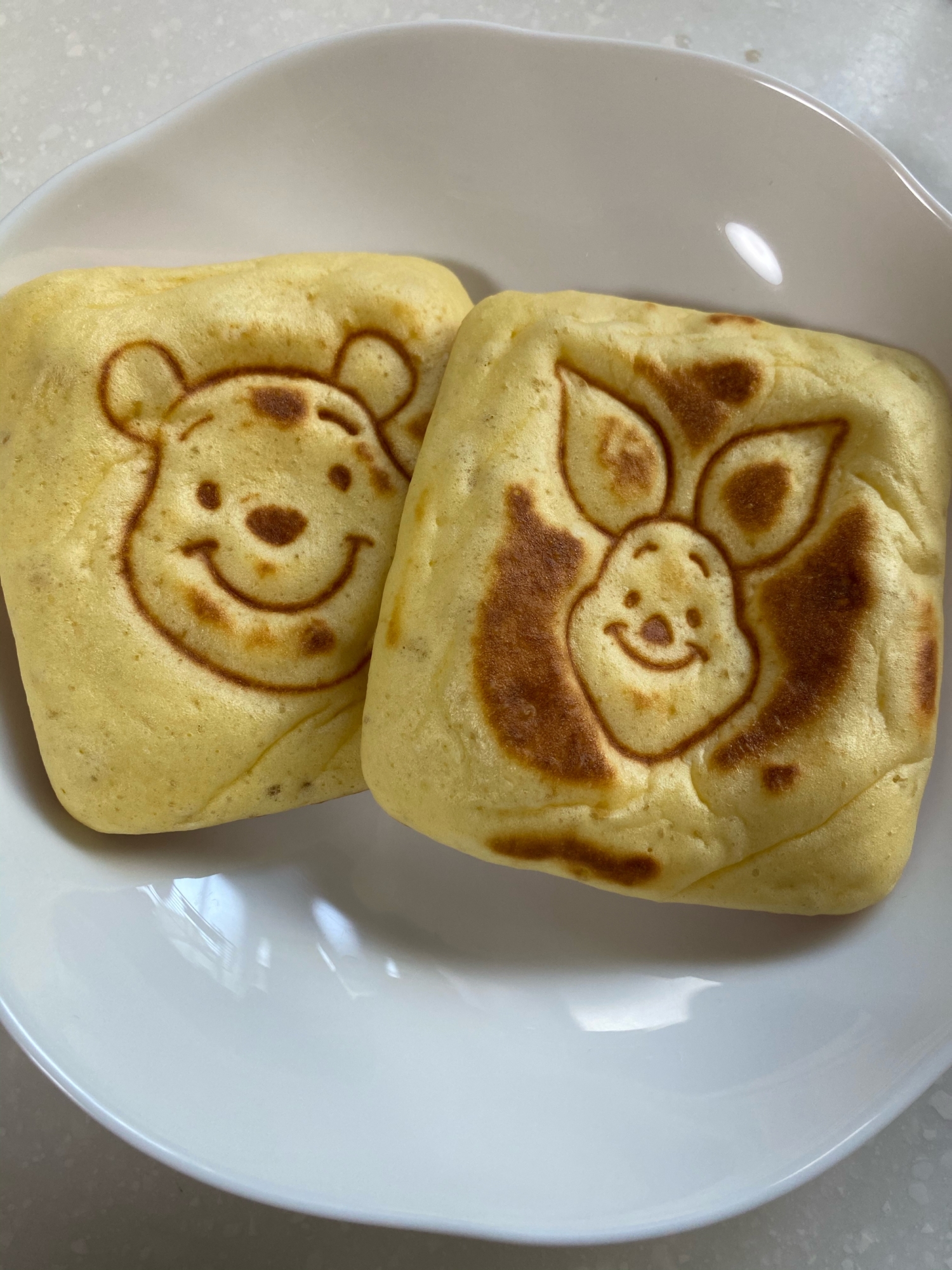 ホットサンドメーカーで　簡単　時短　ホットケーキ！