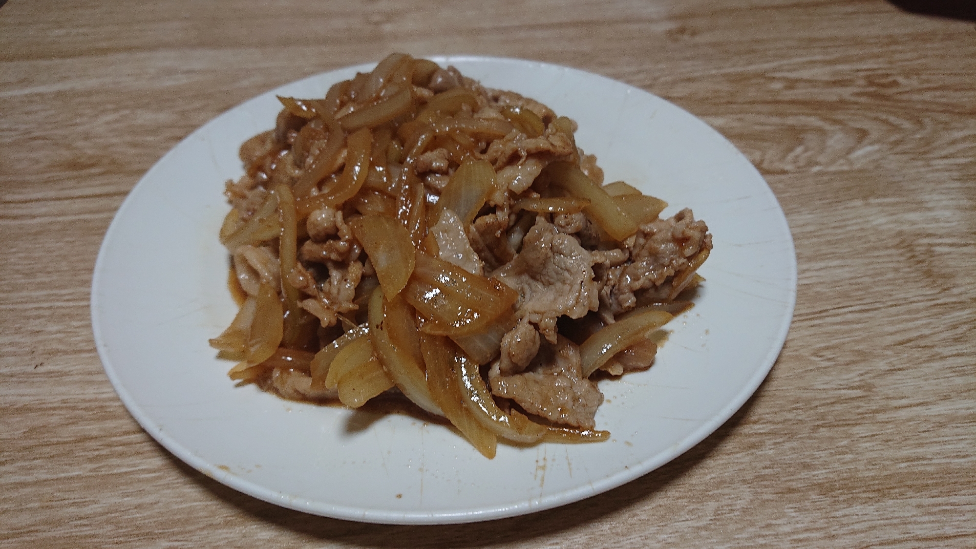 豚こまの焼き肉のタレ炒め (豚丼にも！)