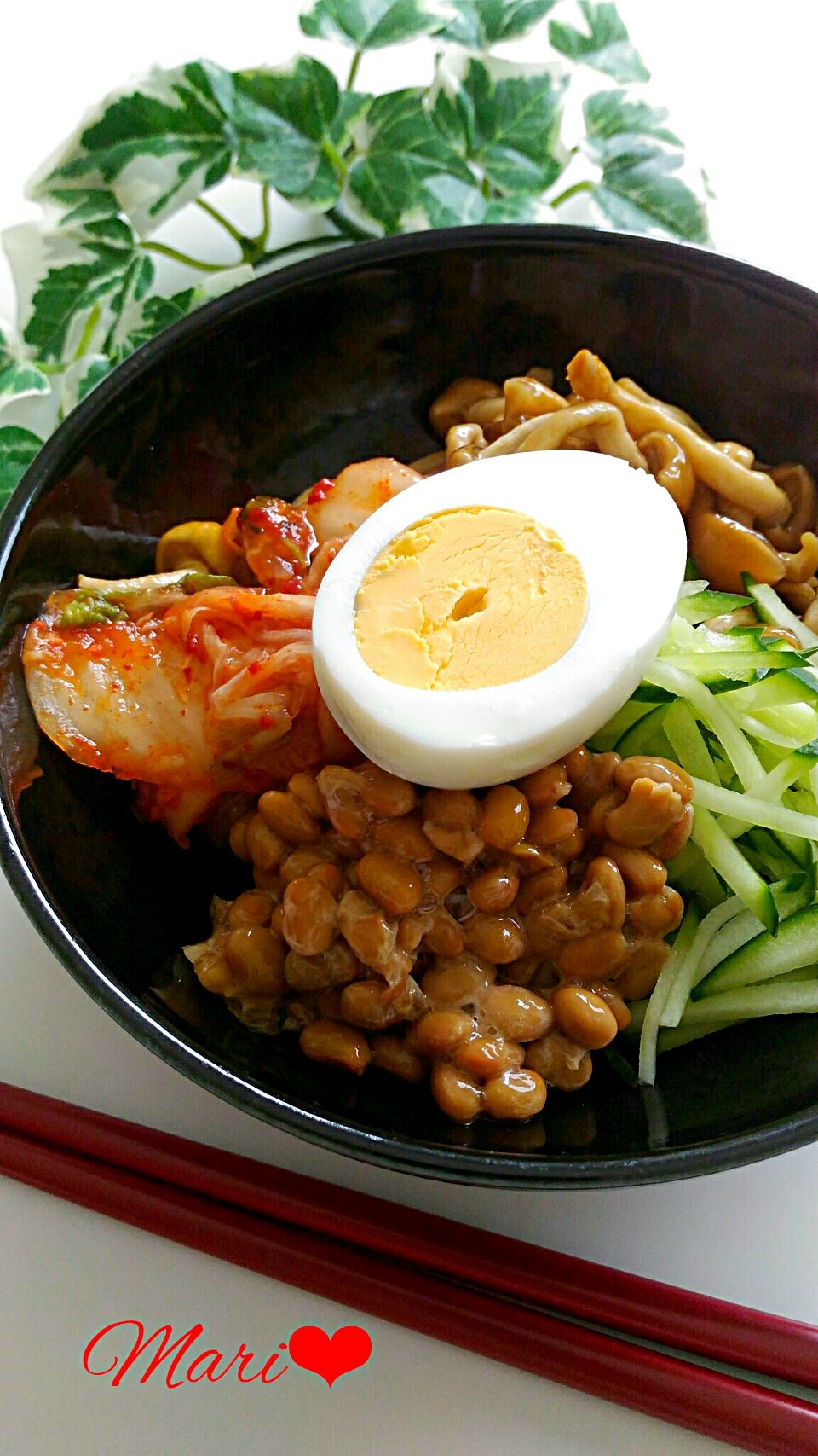 定番☆納豆&キムチ丼