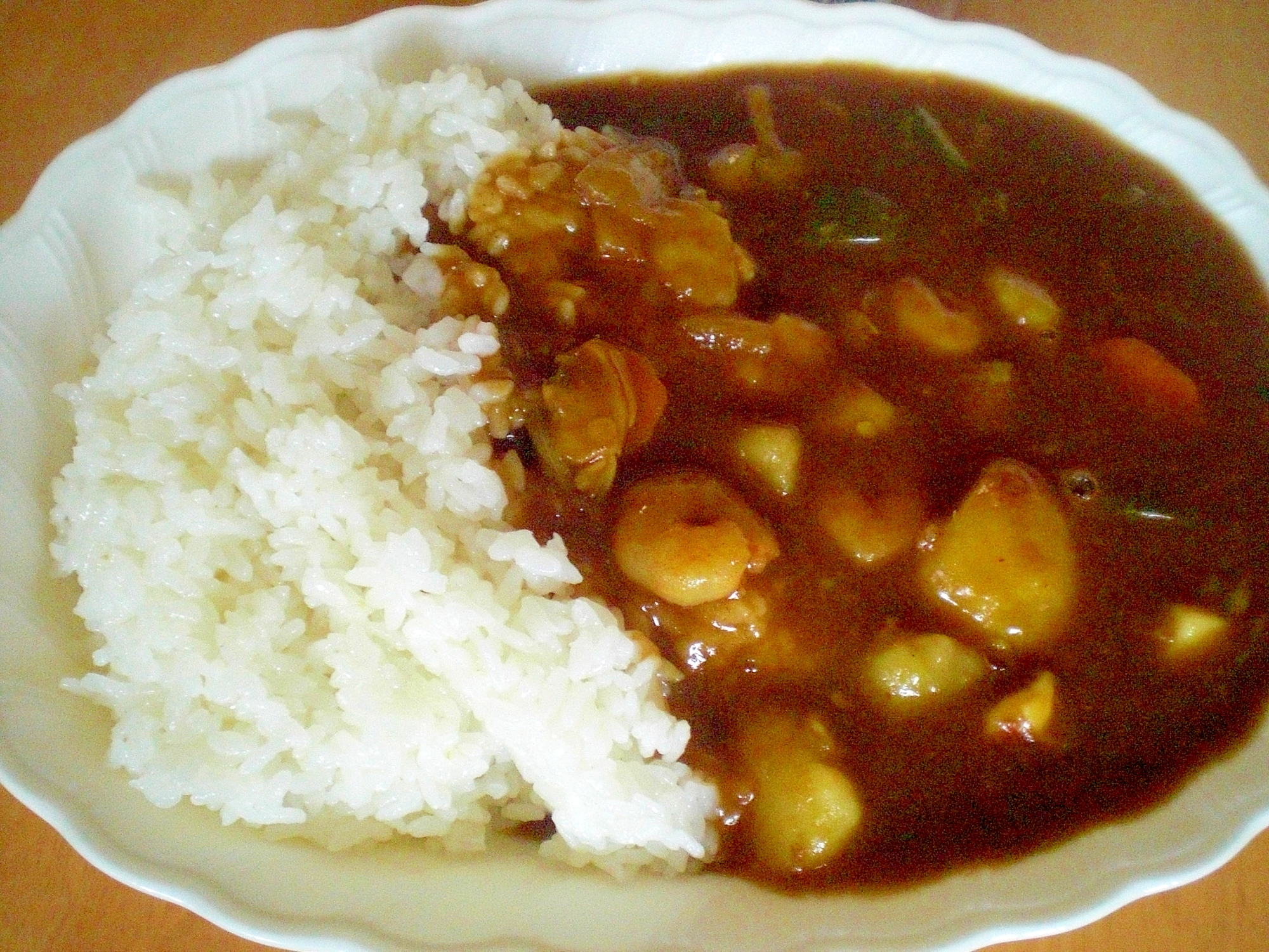 受カレー　「ズッキーニ入りシーフードカレー」　♪♪