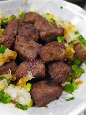 ポン酢醤油サイコロステーキ