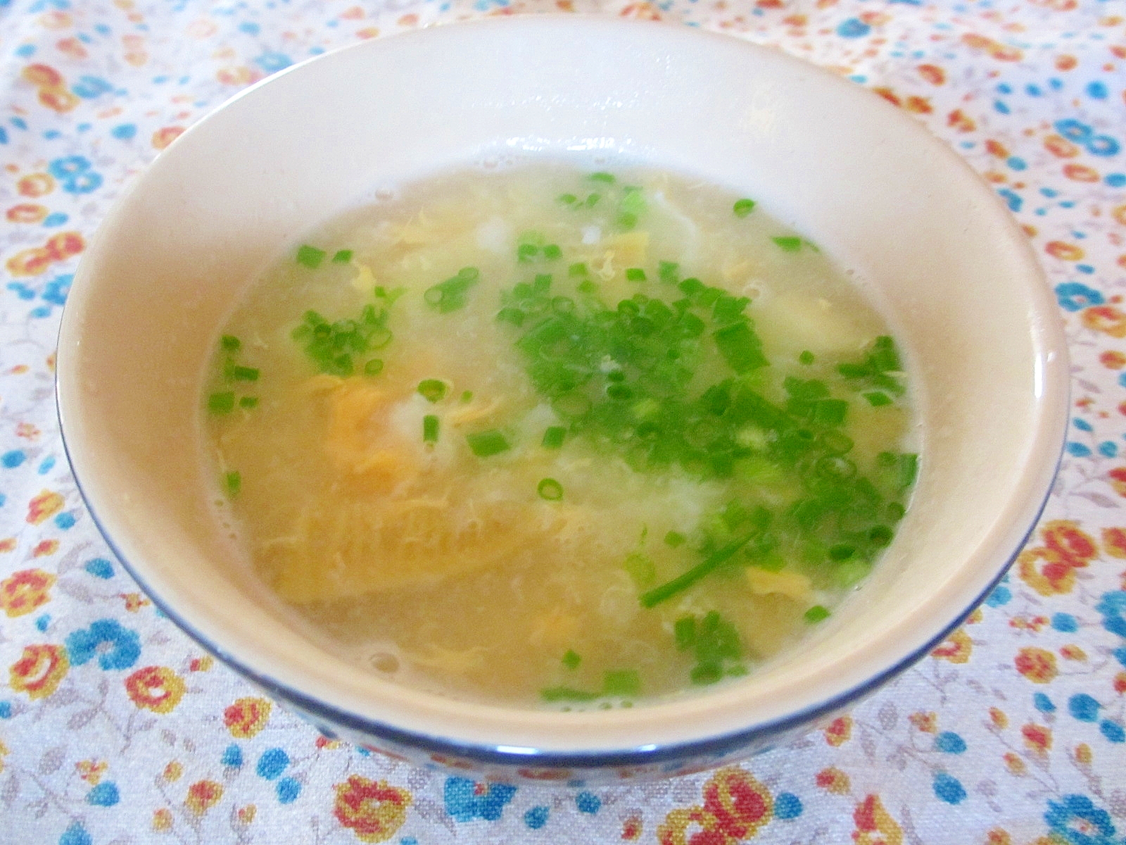 タケノコとお米の卵スープ