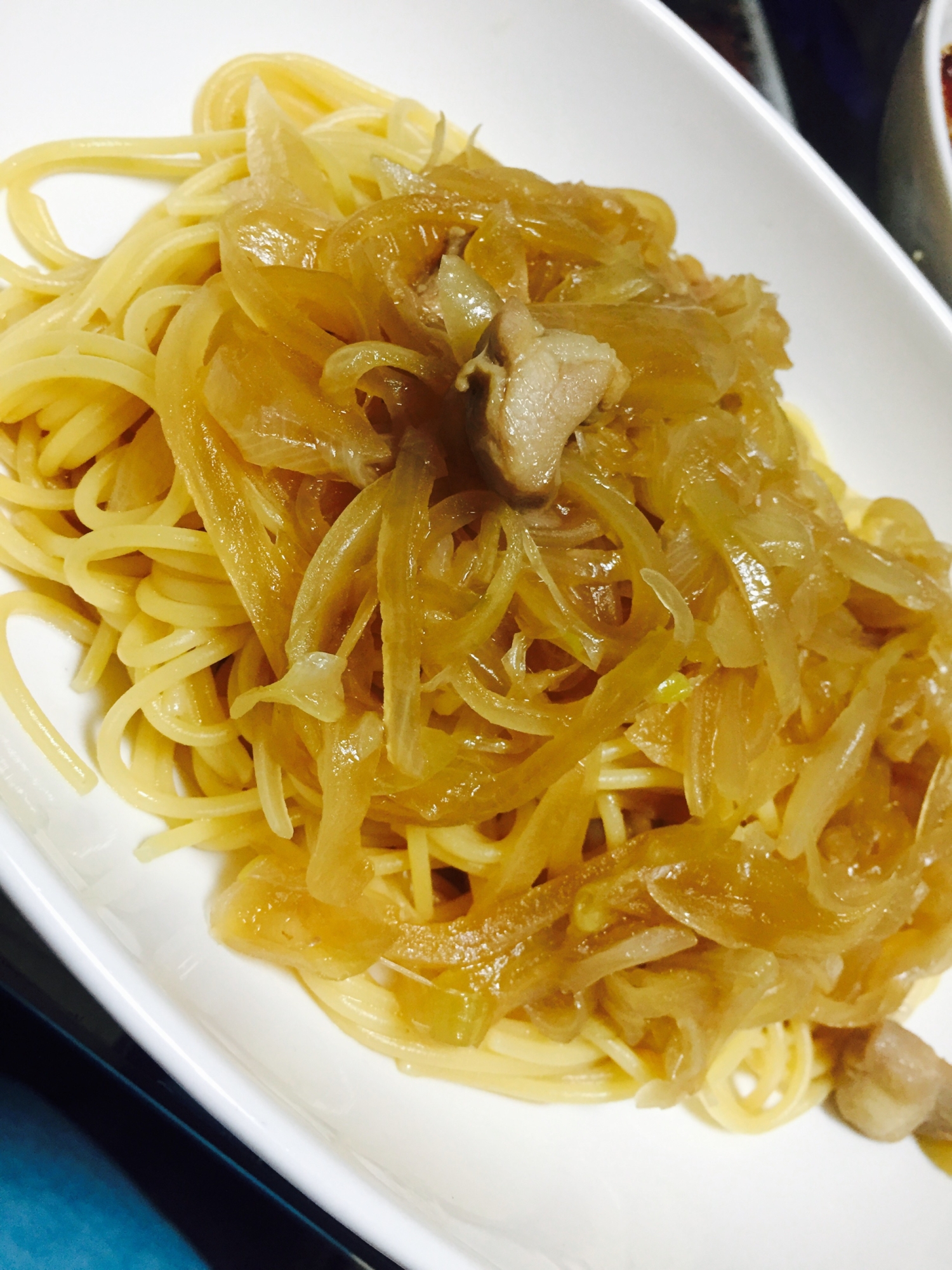 めんつゆで！簡単玉ねぎパスタ！