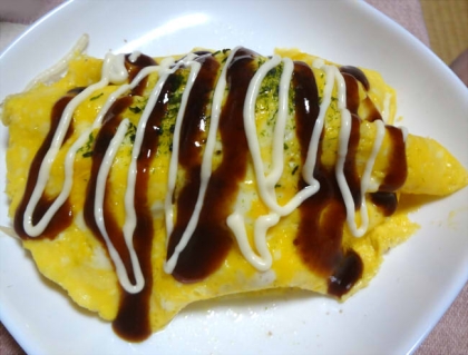 男の手料理ʘ⁠‿⁠ʘ牛脂で旨味UP⇧オムソバ