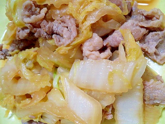 豚小間と白菜の甘辛煮
