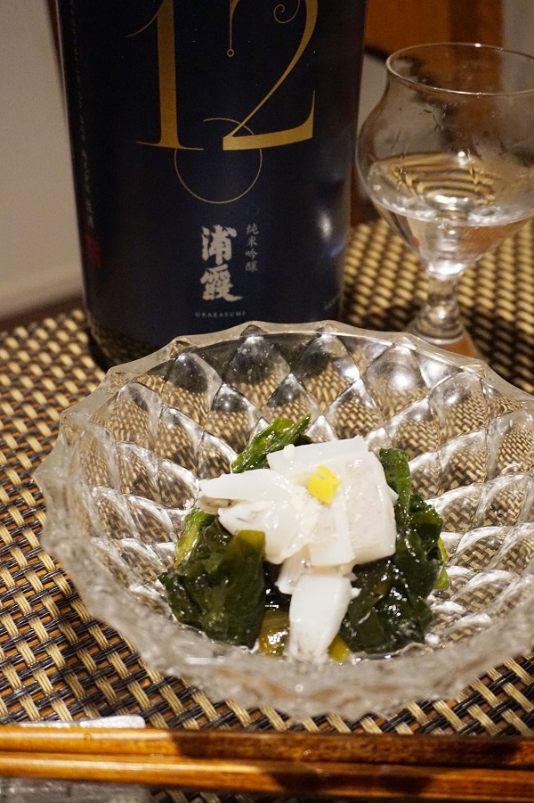 日本酒進む、タコと若芽の酢の物