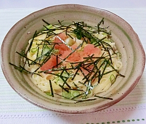 明太カルボナーラ風うどん