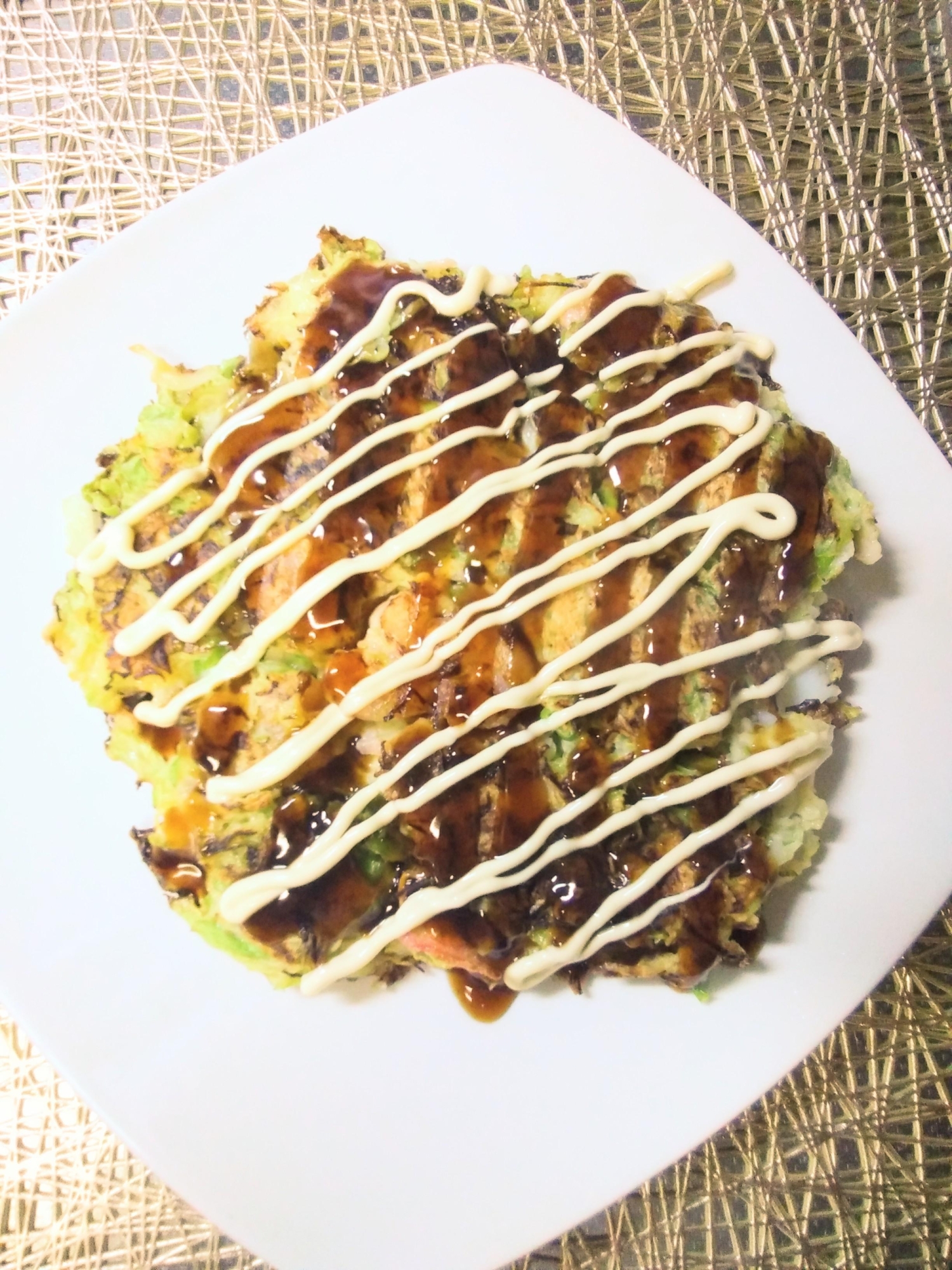 シーフードお好み焼き　えびいかお好み焼き