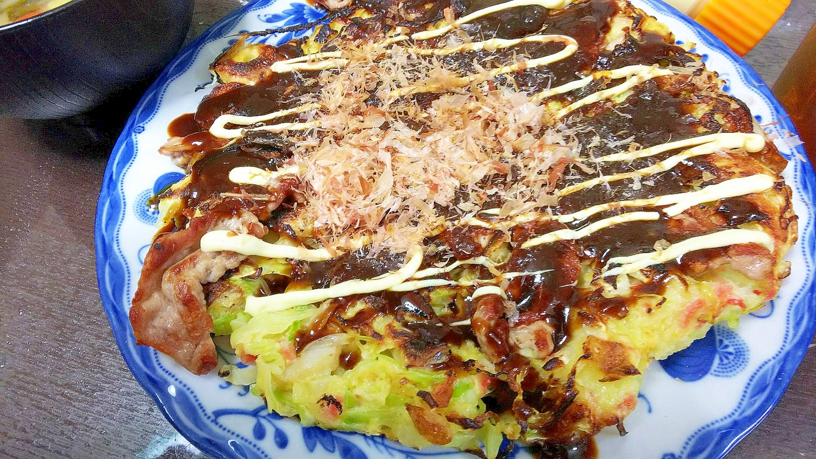 山の芋たっぷり！水なしお好み焼き