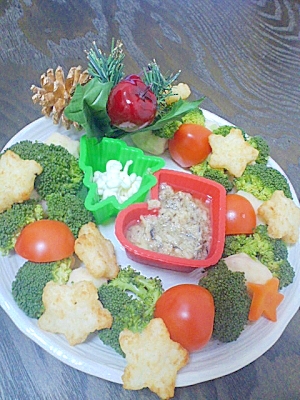 (離乳食~幼児食)クリスマスリース・サラダ