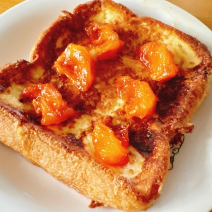 簡単♪柿ときな粉豆乳のフレンチトースト