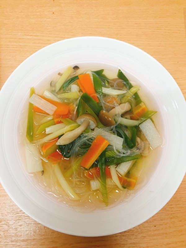 年中作れる‼️食べる☆お野菜たくさん春雨スープ