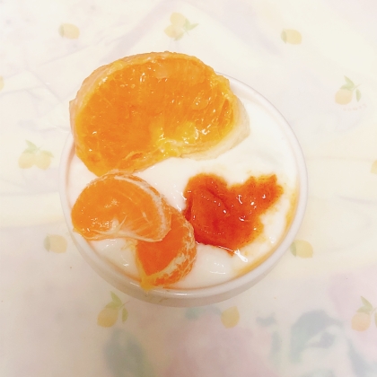今日のヨーグルト♡柑橘 みかんネーブル柚子ジャム