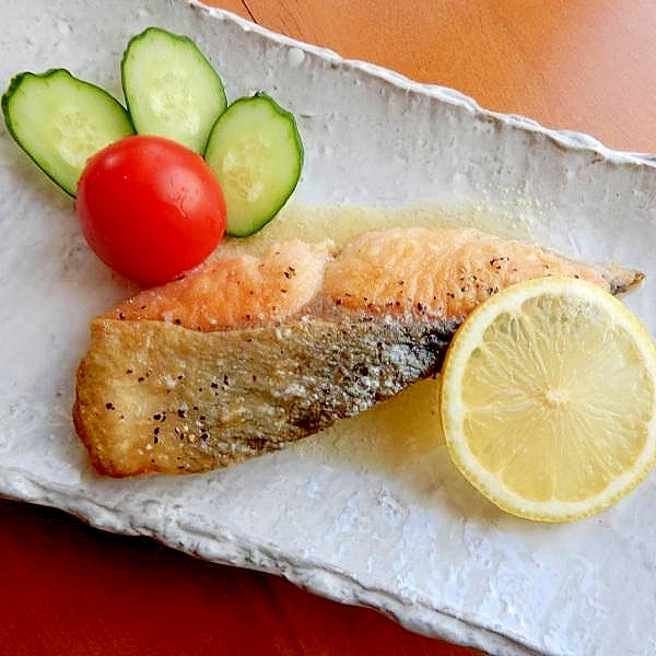 ６分！？甘塩ジャケで❤バターソースがけソテー♪