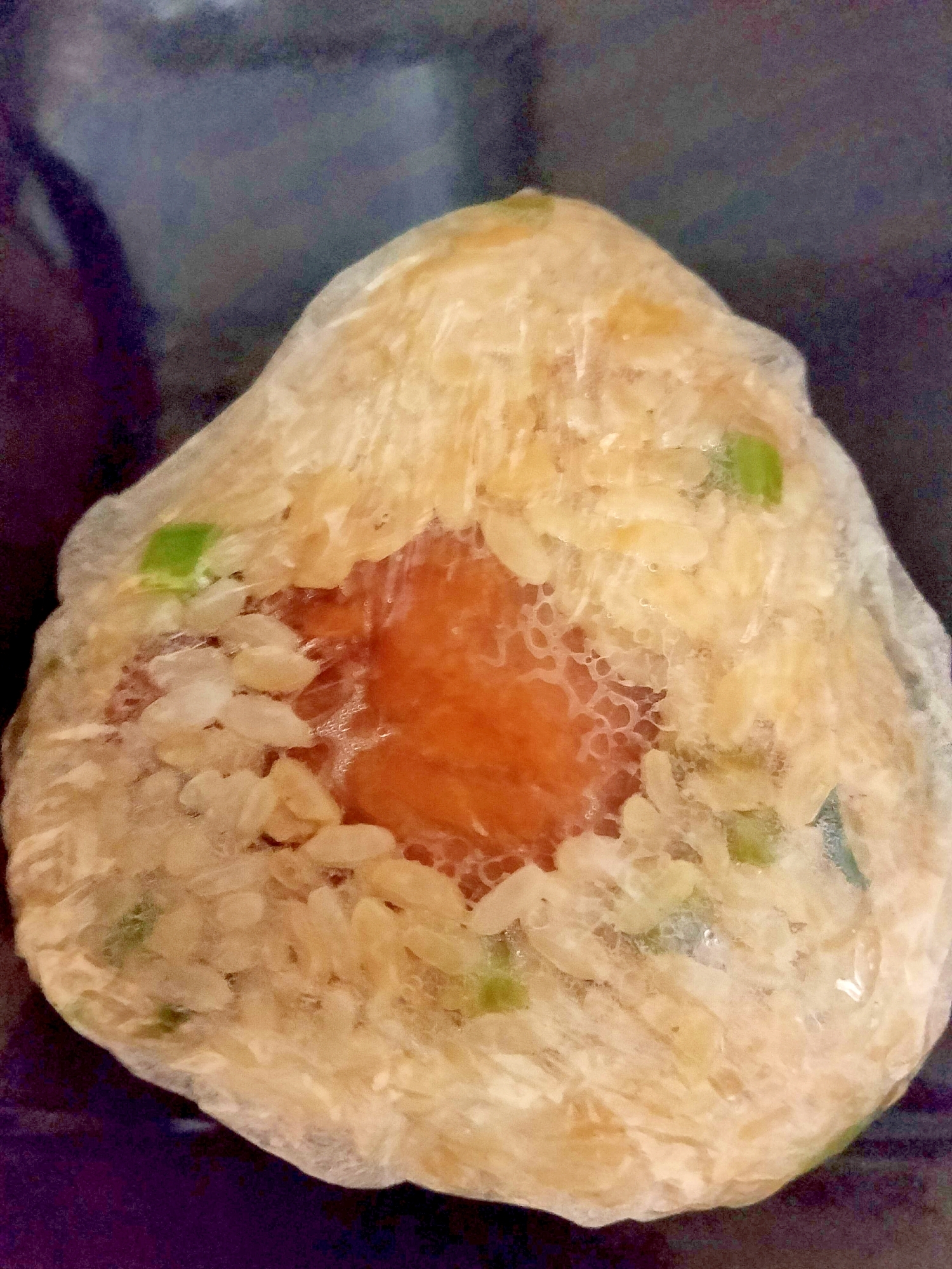 うずらの玉子の天ぷらと大根飯のおにぎり