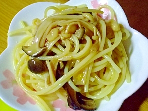 時短★キノコのあんかけパスタ　夕食のついでに