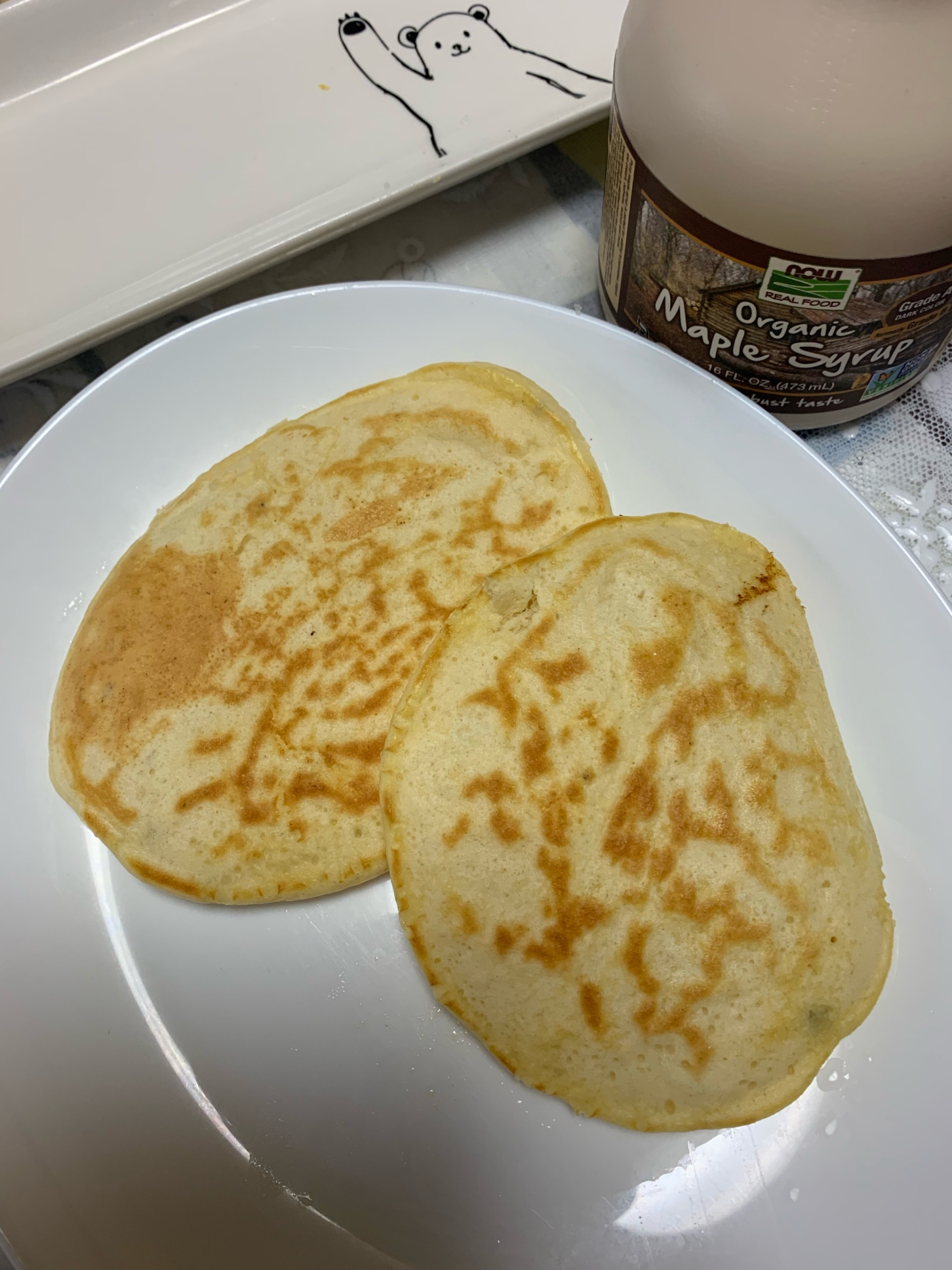 モチモチ！バナナ米粉ホットケーキ♪