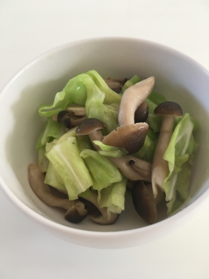 しめじとキャベツで美味しい一品が出来ました！家族にも好評で〜マヨネーズもこのように使えるのですね♪ありがとうございました。