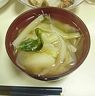 【節約レシピ】　カリフラワーの葉de味噌汁