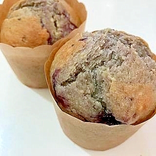 ブルーベリージャムのカップケーキ