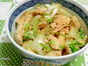 鶏肉と白菜の炒めあんかけ丼