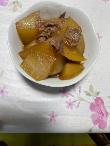 ほっこり。大根と豚肉の煮物。