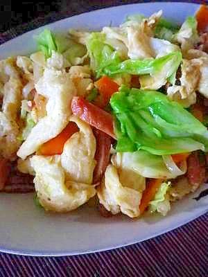 春キャベツとスパム缶ｄｅ麩ちゃんぷる