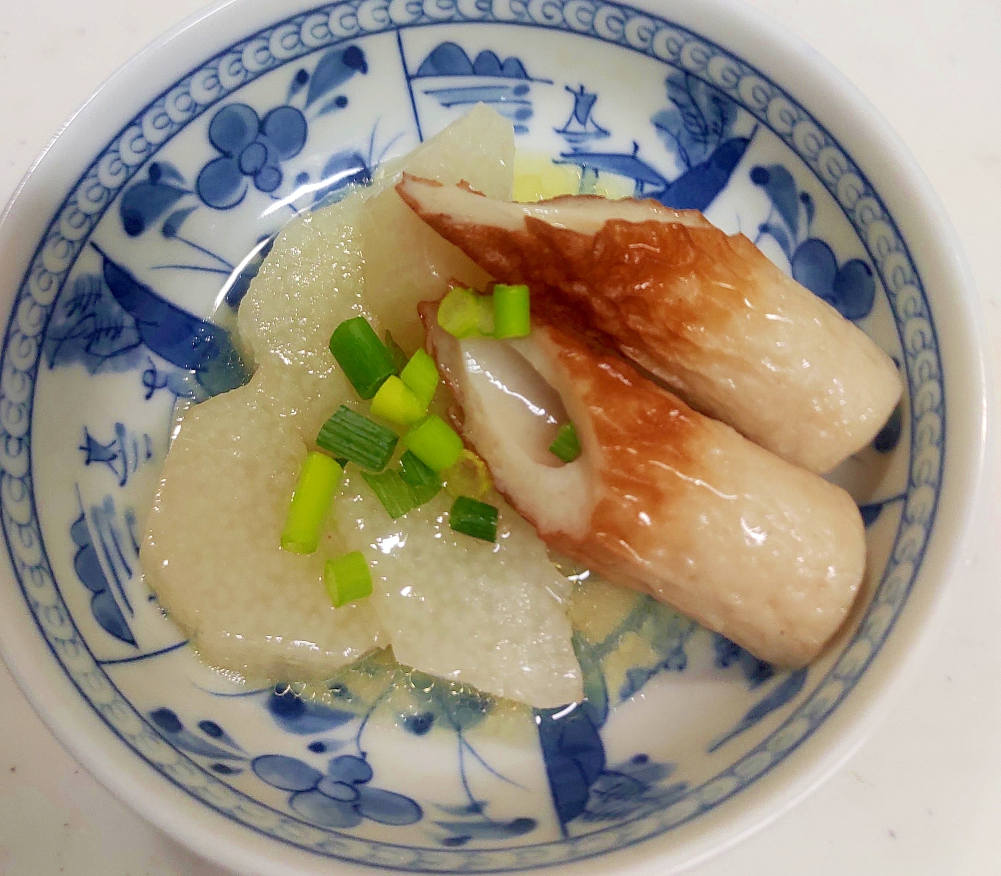 ちくわと長いもの白だし煮
