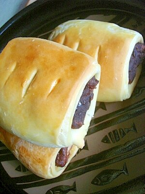 バターひかえめ・ヘルシーな豆乳デニッシュあんパン レシピ・作り方 by 