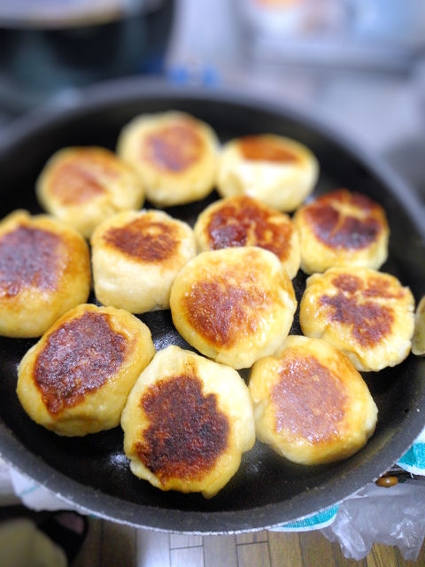 酒粕風味の★高菜の焼きまんじゅう