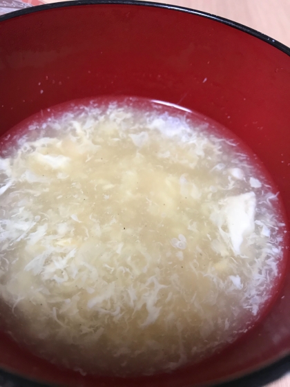 豆腐とコーンの卵とじスープ